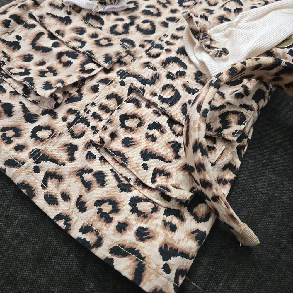 Little Lass Leopard Print Dress with Headband - Picture 5 of 9